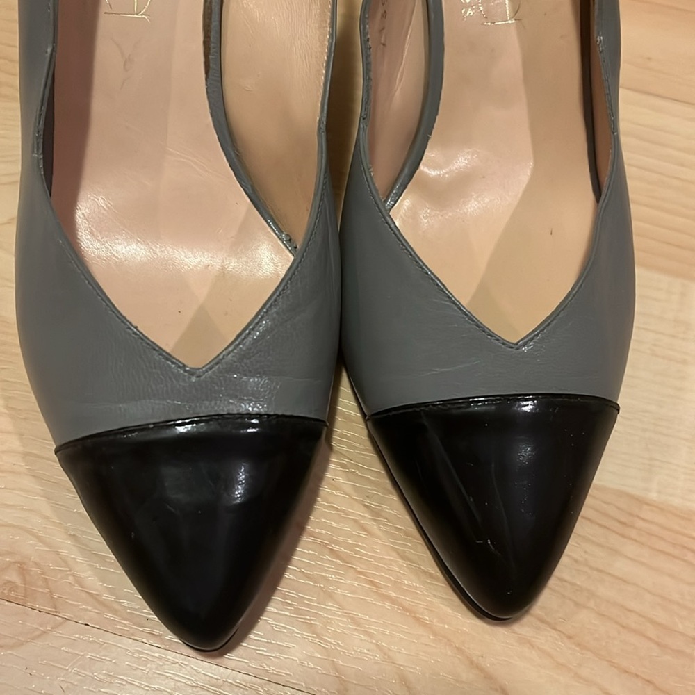 Vintage Pacesetter gray & black sling back heels 7.5‎ - Picture 4 of 13